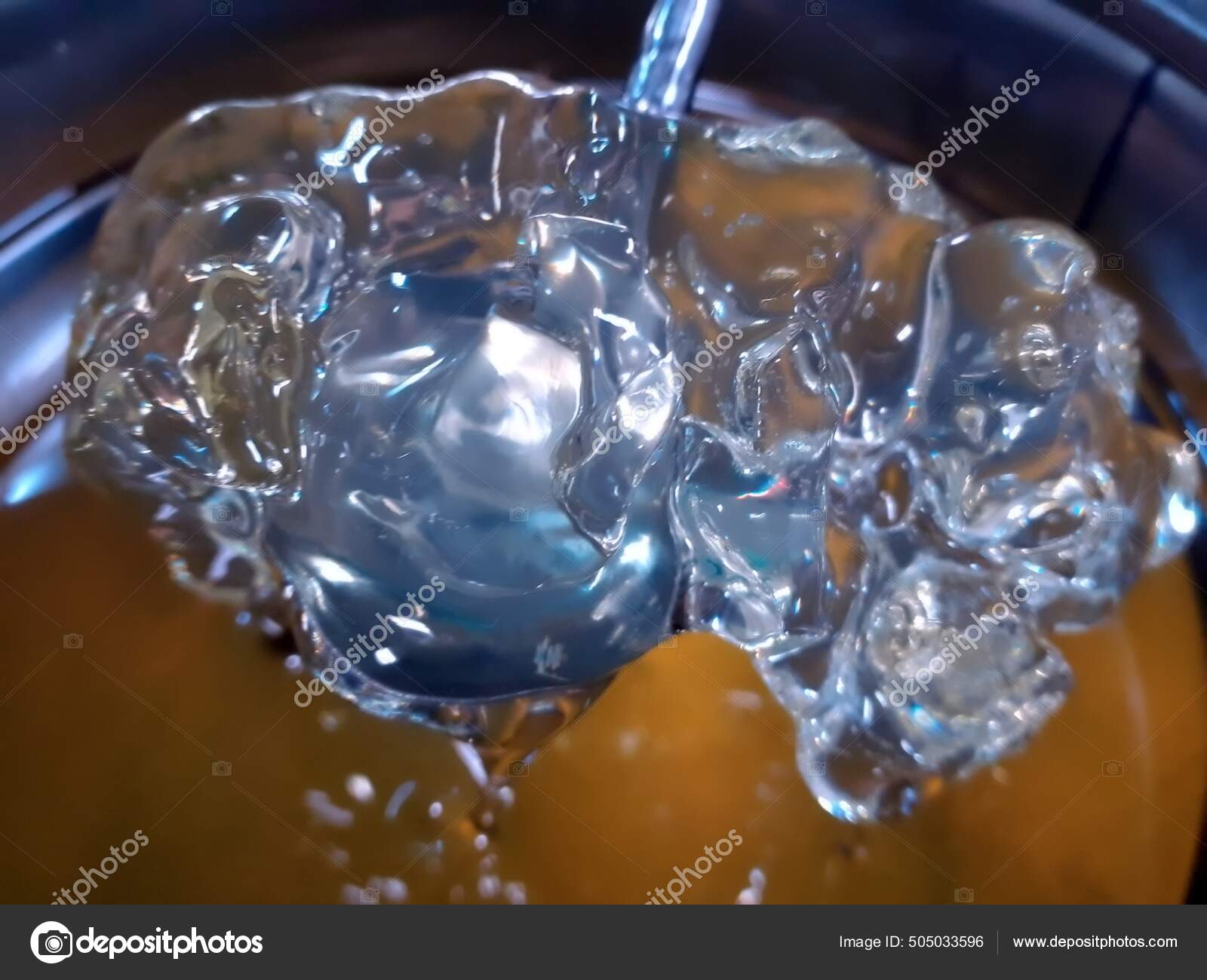 A piece of gel from an unsaturated polyester resin